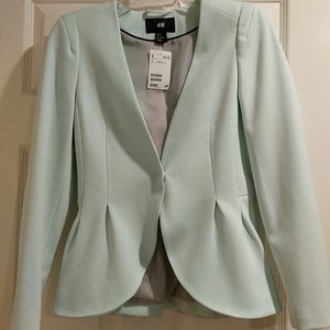 NWT H&M mint peplum jacket